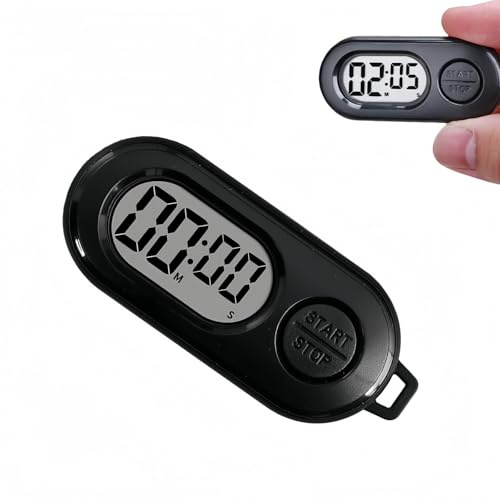 Llaveros, cronómetro, cronómetro, mini relojes digitales, reloj digital LCD con diseño compacto y portátil, temporizador de cocina digital para cocinar, temporizador de cuenta regresiva precisa, reloj