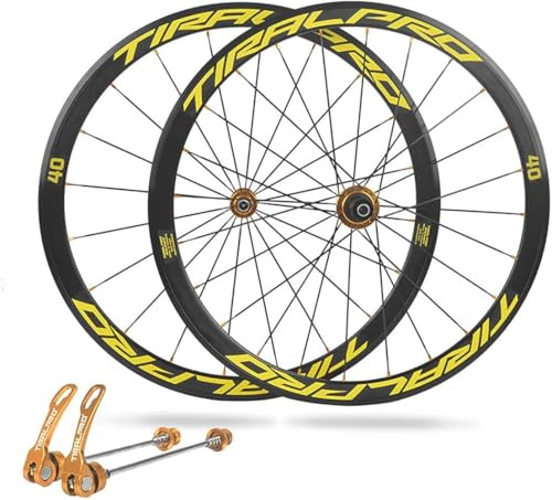 Gold,700C Rennrad-Laufradsatz Schnellspanner Felgenbremse Für Fahrräder Felge Aus Aluminiumlegierung 20/24H Naben Für 8/9/10/11-Gang-Kassetten