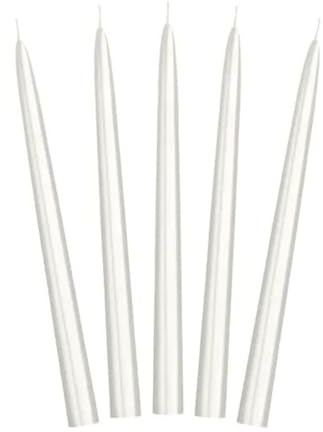 Spitzkerze 24 cm 10Stk. | Pearl Metallic