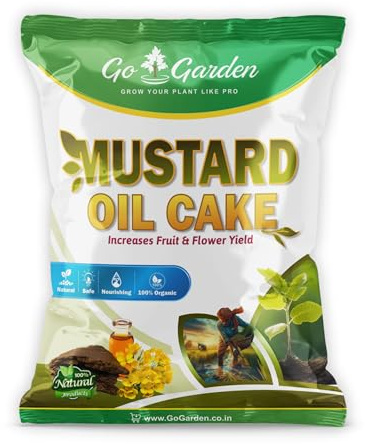 Go Garden Mustard Cake for Plants and Home Garden - Organic Fertilizer 900 Gm
