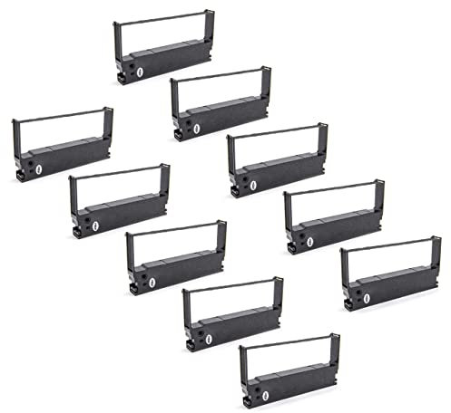 vhbw 10x Farbband Nylonband Tintenband kompatibel mit Nadeldrucker Casio CE 6100, CE 7000, PCR 1000, TK 1300, TK 2300, TK 2700, TK 3100 Ersatz für ERC-32, C43S015371.