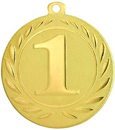 10 Stück Medaille ARNAR mit Zahl 1 2 3 Gold Silber Bronze Set 50 mm Stahl