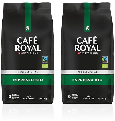 Café en grains Espresso certifié Bio 2x1 kg Café Royal Pro