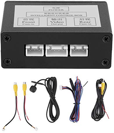 Akozon Car Camera Converter, Smart Car Front Rear View Video Switch Box Adapter, 1080p, Wide Angle, Mount, Compatible with Monitor, Model: Terisass5u1vqhewb41627