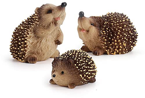 Richolyn Garten Igel Deko Figuren Wetterfest - Tierfiguren für Terrasse - Outdoor Ornamente