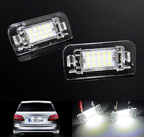 RZG 2x LED License Number Plate Light White Canbus For 2011-2019 MB W246 W242 B Class