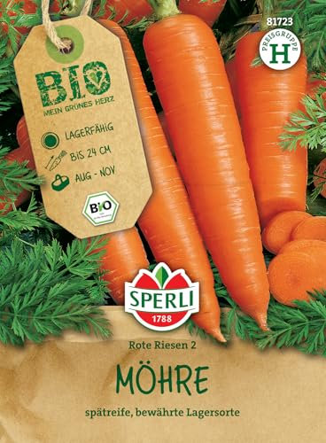 Sperli 81723 BIO – Juego de almacenamiento de zanahorias biológicas para invierno, ideal para almacenar semillas