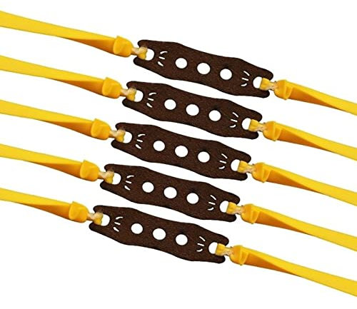 UCHAG Lot de 20 bandes de rechange larges en caoutchouc pour lance-pierre, bandes élastiques plates, adaptées pour la chasse et les jeux de tir pour adultes et enfants (court, 0,8 mm)