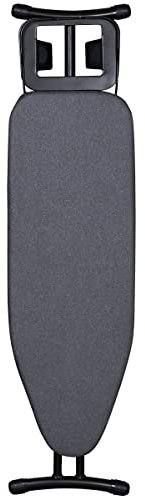 Duwee Compact Ironing Board With Heat Resistant Cover, Foldable Ironing Board with Iron Rest, Adjustable Height, Strong legs, Black, 33 x 96 cm