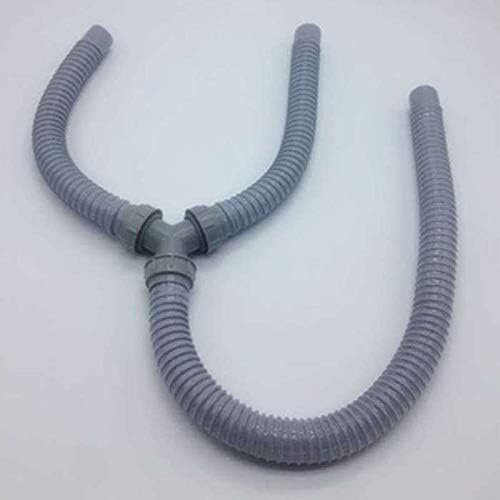 Drain Hose,Replacement Drain Hose,Double Sink Three-way Drain Hose Y-type Sewer Drain Hose for Washing Machine Kitchen Sink Tee Silicone Pipe Bathroom Accessories for Dishwasher,(Color:Light Grey)