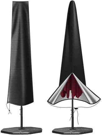 Cowhilan Garden Parasol Covers, Patio Umbrella Covers with Zip 210D Oxford Banana Umbrella Covers Waterproof Anti-UV 190x50x35CM