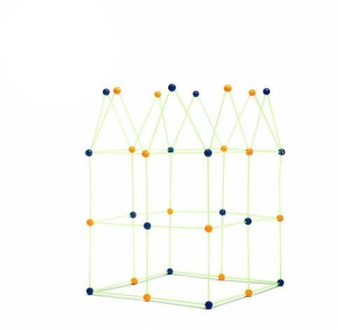 InnovaGoods - 155-teiliges leuchtendes Konstruktionsspielzeug für Kinder, Förderung von Kreativität und Teamarbeit, inkl. Stoffabdeckung und Tragetasche, Mehrfarbig, Kunststoff