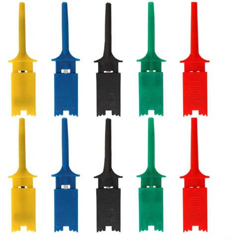 Deve avere per riparazione elettronica 5 colori piatto gancio strumentazione clip per test elettronici gancio clip (10pcs)