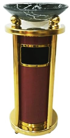 BKEKM Aschenbecher Mülleimer mit Aschenbecher, vertikaler Aschenbecher, Stand-Aschenbecher, Stand-Mülleimer mit Aschenbecher, Aschenbecherhalter aus Edelstahl praktisch