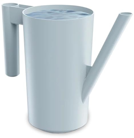 PECZEKO Regadera de 2,0 litros para casa y jardín – de plástico resistente – Regadera para fácil riego de flores, plantas y plantas de interior, 1 juego (1 paquete), color gris