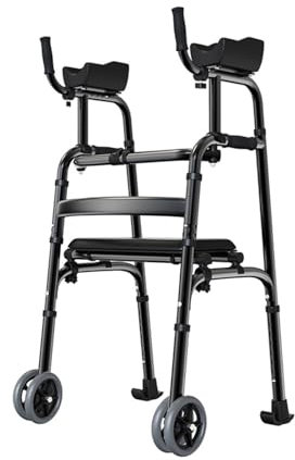Gehgestell Mit Rollen, Gehbock, Gehhilfe Stand-Up-Walker, Rollator Gehgestellfor Senioren,Höhenverstellbare Aluminium-Gehhilfen Für Ältere Menschen,Mobilitätshilfe for Handicap