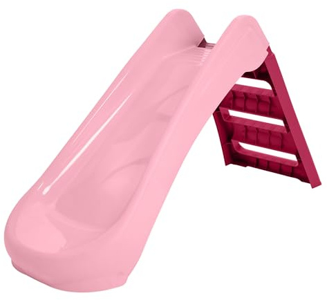 Palplay Pink Folding Slide for Toddlers and Children 18 Months + Kids Outdoor Play Equiptment. Ideal First Slide for Toddlers and Young Children