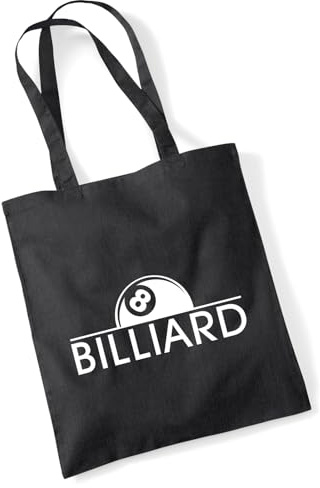 Huuraa Jutebeutel Billard Snooker Geschenk 10 Liter Black Baumwolle Billard Präsent