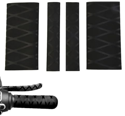 YUVKIN 2 pcs Motorrad Schaumstoff Griffe Griffüberzieher + 2 pcs Bremsstangengriff, Lenkergriff, Fahrradgriffe, Ideal für Motorrad Mountainbike (32-37 mm Durchmesser) (Schwarz)