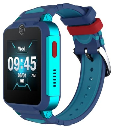 TCL MOVETIME Family Watch 2 Reloj Inteligente Niños - Azul, 4G Videollamadas, GPS en Tiempo Real, Monitor Actividad, Cámara 2MP, Botón SOS, IP65, Control Parental