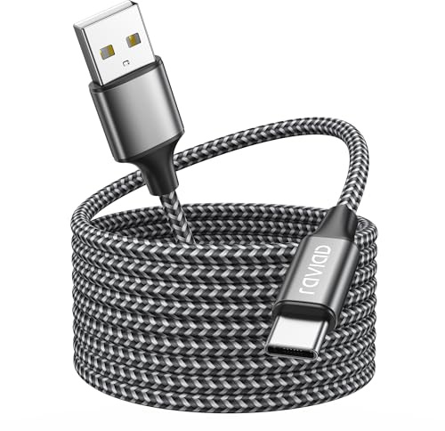 RAVIAD Extra Langes USB C Kabel 4M, 3.1A Ladekabel USB C Schnellladekabel | Nylon USB C Ladekabel für iPhone 17 16 15 Pro Max, Pad Pro, Galaxy S25 S24 S23 Ultra, MacBook, Huawei P60 P50, Google Pixel