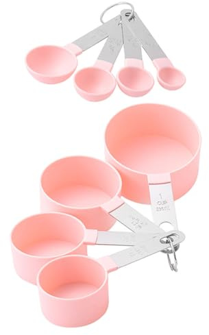 HOUDERCO Medidoras y Tazas Medidoras Apilables de Compacto para Repostería y Cocina Doméstica
