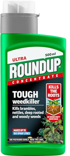 Roundup Ultra, Tough Weedkiller, Concentrate Liquid, 500 ml