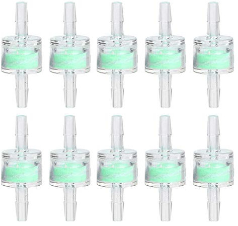 Zerodis 10PCS ABS Green Aquarium Wasserpumpe Silikonschlauch Filter Wasser Öl Luftfilter Fischtanks Schlauch Reinigung Filtration Sauerstoff Aquarium Fischteich Zubehör(4mm)