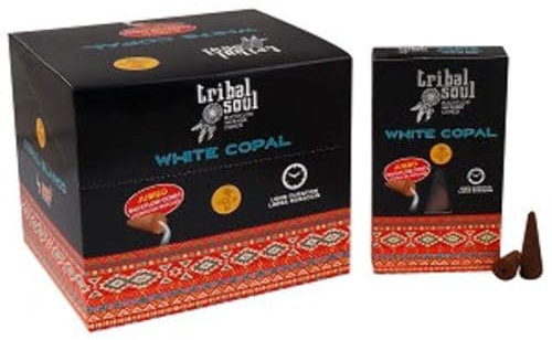 Tribal Soul Conos de incienso de reflujo de copal blanco, paquete individual