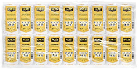 HARDY WORKING TOOLS 20x Malerwalze 10cm, Florhöhe 12mm, Durchmesse 30mm, Farbrolle, Malerrolle, Farbwalze, gelb-weiß