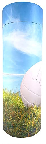 Tubo de dispersión de fútbol para cenizas de adultos – Urna de cremación de cartón biodegradable grande