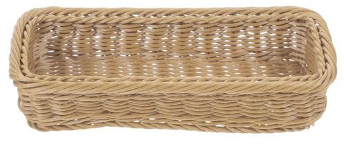 Aufbewahrungskorb Badezimmer Rattan-imitation Gewebt Für Den Schreibtisch Für Gewürzgläser Einweihungsparty, 26 x9 x8 cm