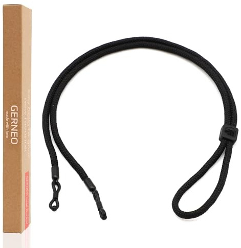 GERNEO® – DAS ORIGINAL – Florenz – Premium Brillenband für Sonnenbrillen & Lesebrillen mit Silber Halterungen – diverse Farben – verstellbar mit Kabelzug & Logogravur