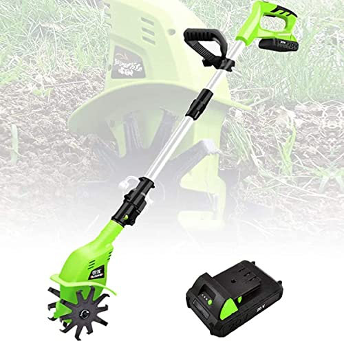 TIST Cultivador de Suelo de Mano sin Cable 20VElectric, máquina de Cultivo de Herramientas de jardinería for adjudicación, césped, jardín