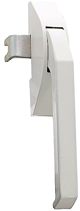 Fenstergriff DDR, klassischer Hebelgriff, Aluminium weiß, Modell Marzahn DDR3912R - für rechte Fenster