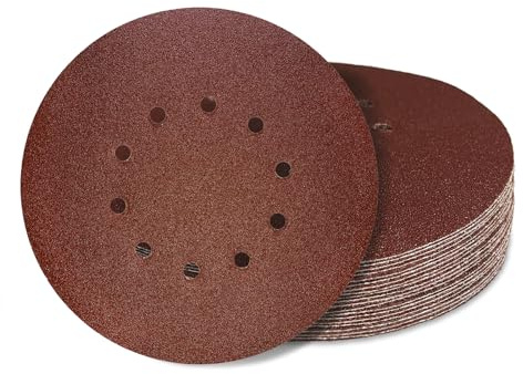 AWAPRO Schleifscheiben 225mm - 25 Stück - P40 Körnung, Effizientes Schleifen - Klett, 10 Loch - Vielseitig für Holz, Metall, Trockenbau - Schleifpapier Set