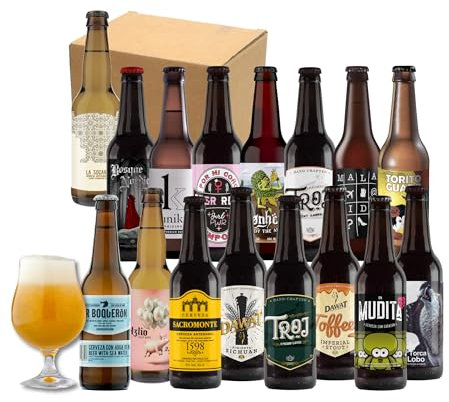 Pack de Cata Cervezas Artesanas (16 variedades) - Cerveza española | Regalo Original Pack | Incluye Cerveza Mudita Solidaria