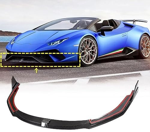 Frontal Alerón Spoiler Labio para Lamborghini Huracan Performante Coupe 2-Door 2017-2019,Parachoques Delantero Labio Divisor Difusor Kit Carrocería