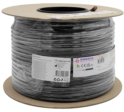 RG213 100m Koaxialkabel — 50 Ohm antennenkabel für SMA BNC TNC PL259 UHF N Stecker — RG213U Vollkupferkabel 10.3 mm coax kabel verlängerung — CB funk HAM radio Router 4G 5G — Hergestellt in Italien