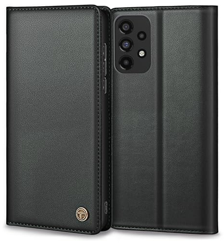 Thorhülle Handyhülle für Samsung Galaxy A53 5G Hülle, Premium Lederhülle Schutzhülle für Samsung A53 Hülle Wallet Kartenfach Standfunktion Klappbar Flip Case für Galaxy A53 5g Hülle, Schwarz