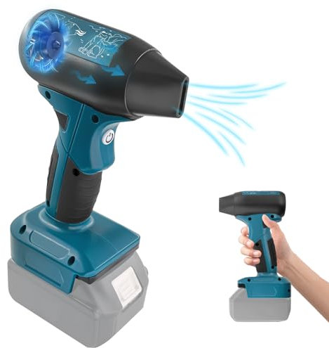 TPDL Soffiatore d'aria per batteria Makitaa da 18 V, 130000 RPM a 4 marce, soffiatore ad aria elettrica Air Duster compatibile con Makitaa BL1830 BL1850 per campeggio, barbecue, attività all'aperto,