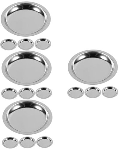 Cabilock 16pezzi Sottopiatti Acciaio Inossidabile Per Bustin Tè Sottobicchieri Pratici e Leggeri Per Casa Ristoranti Tè Design Elegante e Resistente All Usura
