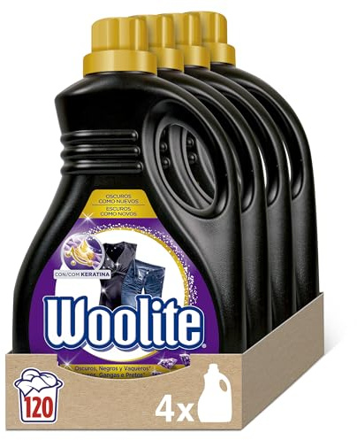 Woolite Detergente en Gel para Ropa Oscura (30 Dosis) - 1650ml (Paquete de 4)
