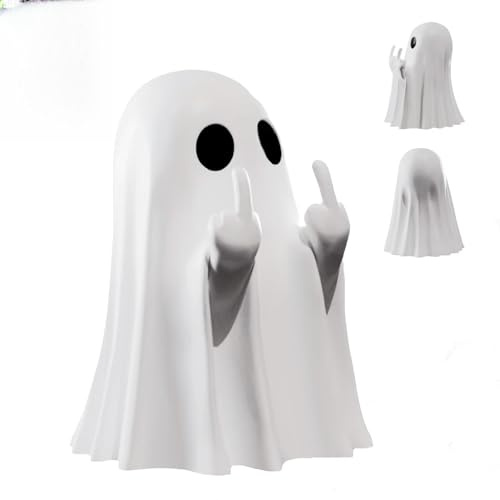 AKINSTER Halloween Deko, Mittelfinger Geister Halloween Deko Outdoor Indoor Scary Geist Figuren Statue Heim Schlafzimmer Desktop Ornamente