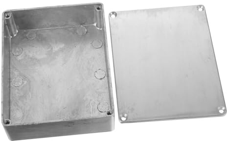 Aluminiumgehäuse Robust Effektpedal Silber, Gitarren | Stompbox Gehäuse, für Heim und Live Auftritte, Schlichtes Design, Stabile Klangqualität