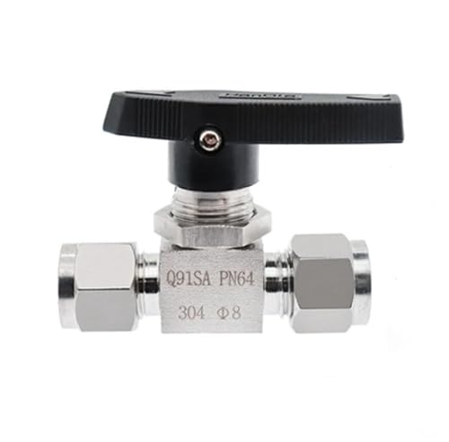 Stainless Steel 304 Ball Valve Female SS304 for Tube-line and Pipeline Q91SA OD 3MM 4MM 8MM 10MM(3/8)