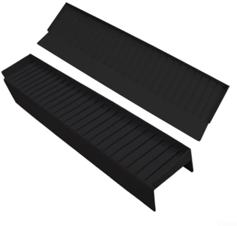 Protector de borde de fregadero de silicona con ventosa confiable, protector contra salpicaduras para desbordamiento de agua y protección de los alrededores del fregadero en varios ajustes (negro)