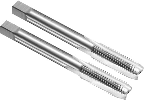 QUARKZMAN 2Pcs Taraud À Main À Fond 3/8-20 UNF 2B Taraudage À Fond Tarauds À Fileter Acier Rapide HSS6542 Cannelures Droites Outil À Tarauder