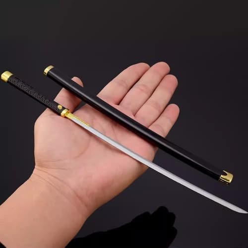 nyyuqi 1/6 10.23'' Metal Samurai Sword Katana W/Scabbard Weapon Model for 12'' Action Figure Custom （#BH）