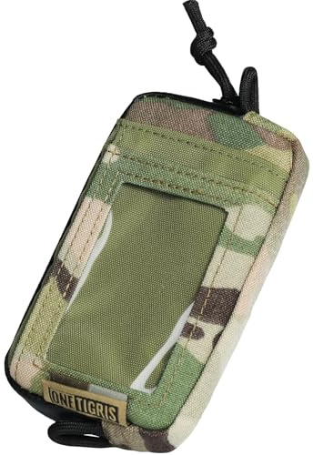 OneTigris Geldbörse 500D Nylon Kleines Portemonnaie mit Reißverschluss Taktische Geldbeutel EDC Kartenhalter Kleingeldfach Slim Wallet für Männer und Frauen-Camo